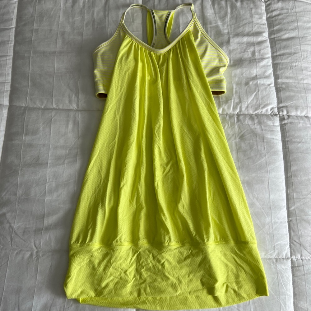 Yellow lululemon tank top